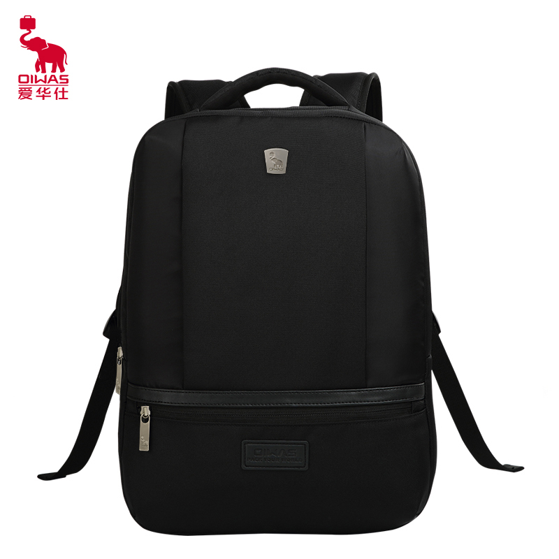 爱华仕(OIWAS) 时尚商务双肩背包 大容量休闲旅游背包OCB4219黑色