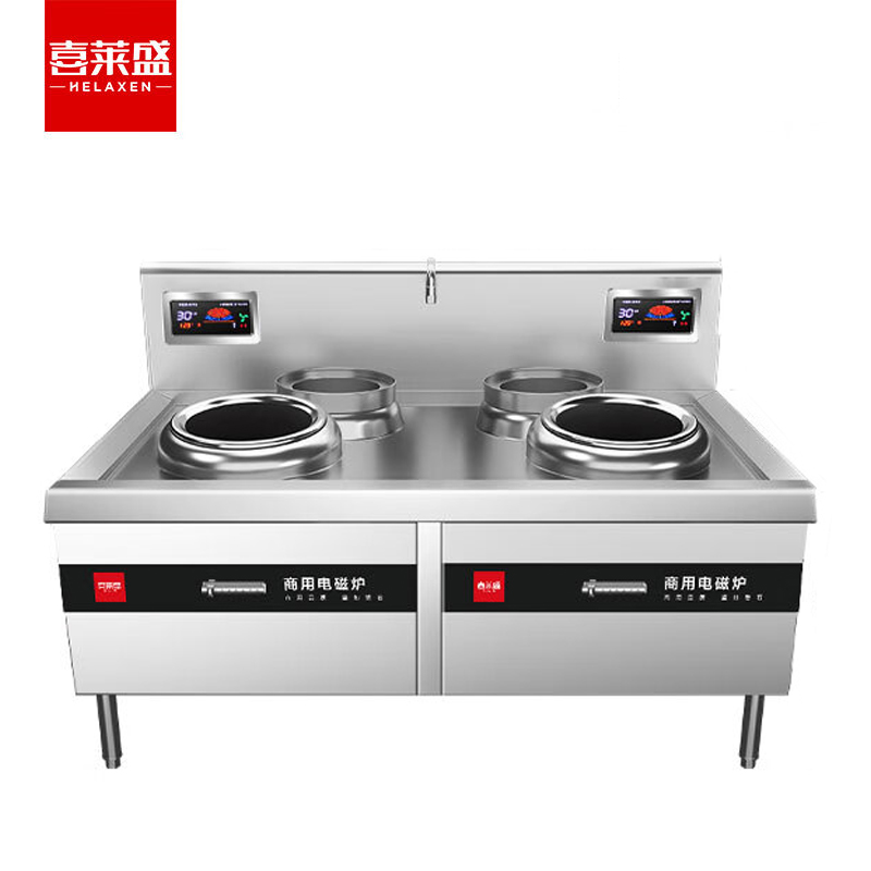 喜莱盛 XLS-XCL12SS 商用双头双尾电磁灶12KW*2锅直径0.5米食堂大功率电灶台 1台