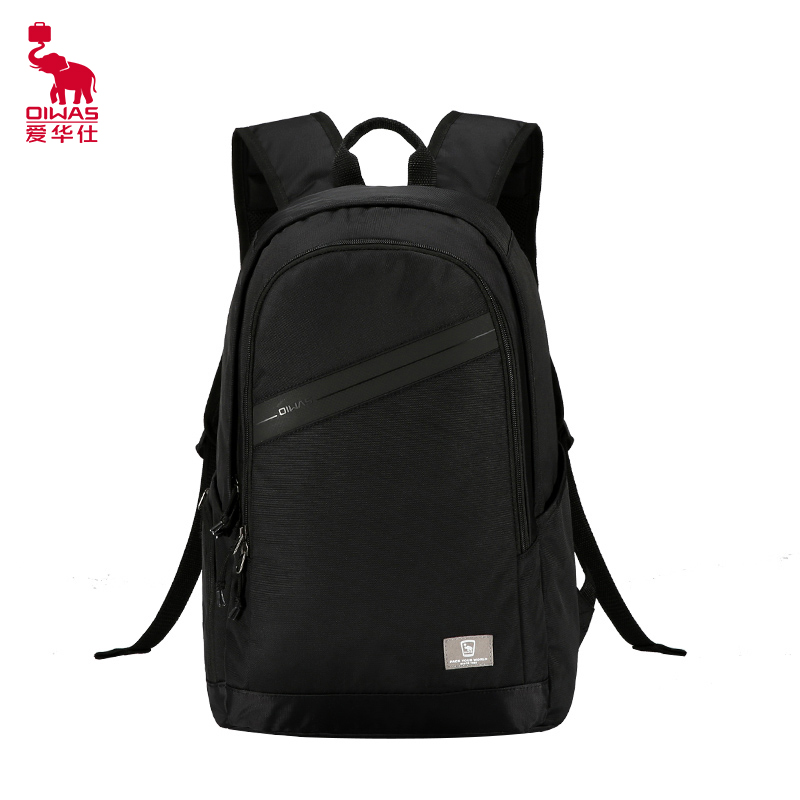 爱华仕（oiwas）休闲双肩包 大容量电脑包 时尚韩版学生书包OCB4286 黑色