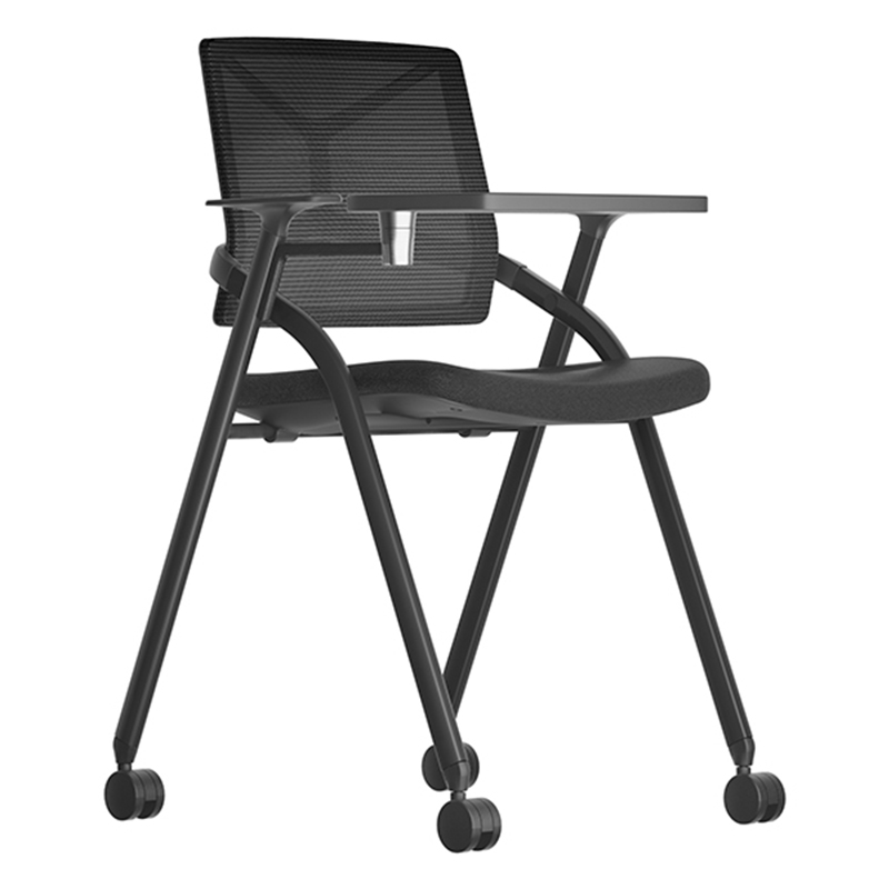 悦山 YSOC3HS04DW  会议培训椅可折叠办公椅 滑轮脚+写字板  610*535*855mm