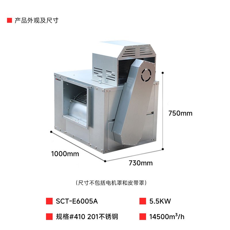 松润（SOR）双进风离心式高压风柜 商圈酒店会场剧院演播厅通风换气设备SCT-E6005A【410# 5.5KW 201板】