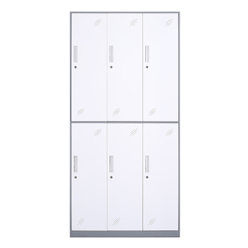 悦山 YSOA2fo6m-06HTB 更衣柜灰框白门 六门更衣柜 900*500*1850mm