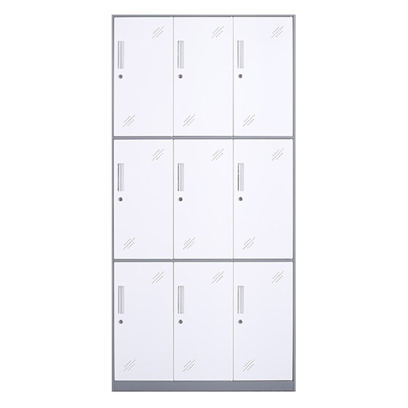悦山 YSOA2fo9m-06HTB 更衣柜灰框白门 九门更衣柜 900*400*1850mm