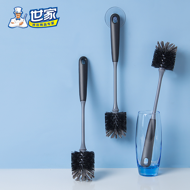 世家长柄杯刷洗杯刷奶瓶刷子清洁刷杯子神器玻璃保温杯水瓶破壁机刷1支装