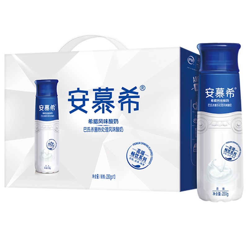 伊利安慕希高端畅饮型希腊风味酸奶原味10*230g