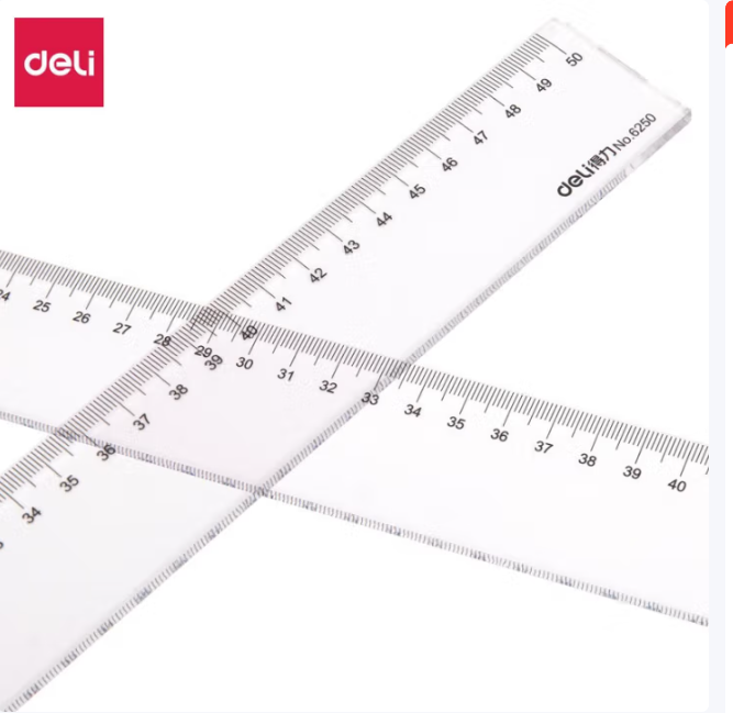 得力（deli） 6250 50cm塑料直尺