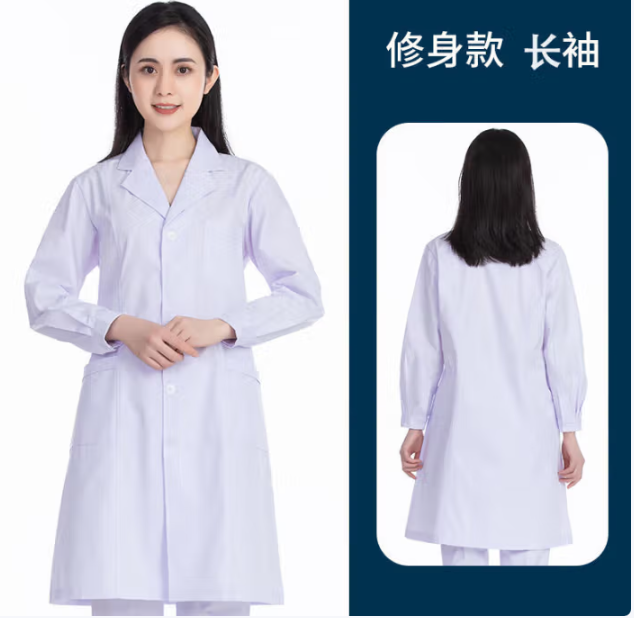 南丁格尔 白大褂短袖女薄款男医生长袖口腔护士服医院美容院工作服 XXL;女医生长袖
