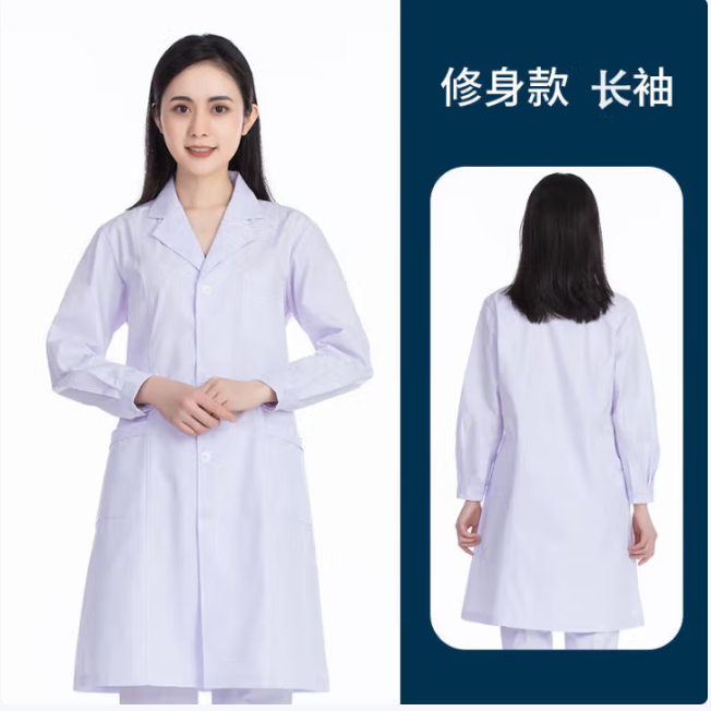 南丁格尔 XL码医生服白大褂女修身医院口腔实验工作服 女医生长袖