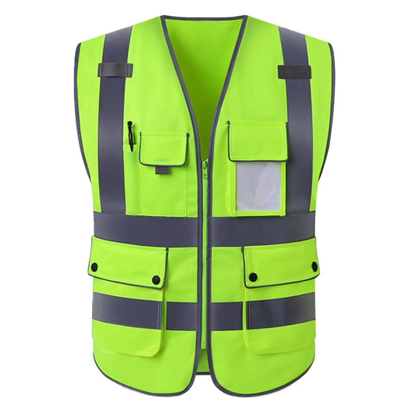 鑫佰隆 反光背心马甲夜间施工醒目防护衣定制印字 荧光黄XL码BL-F039