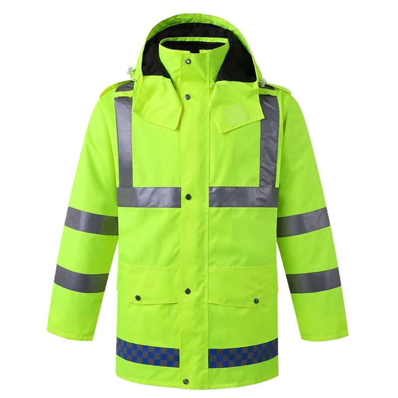 鑫佰隆 反光加棉雨衣 防水防寒保暖执勤服可定制印字 XXL码BL-Y211