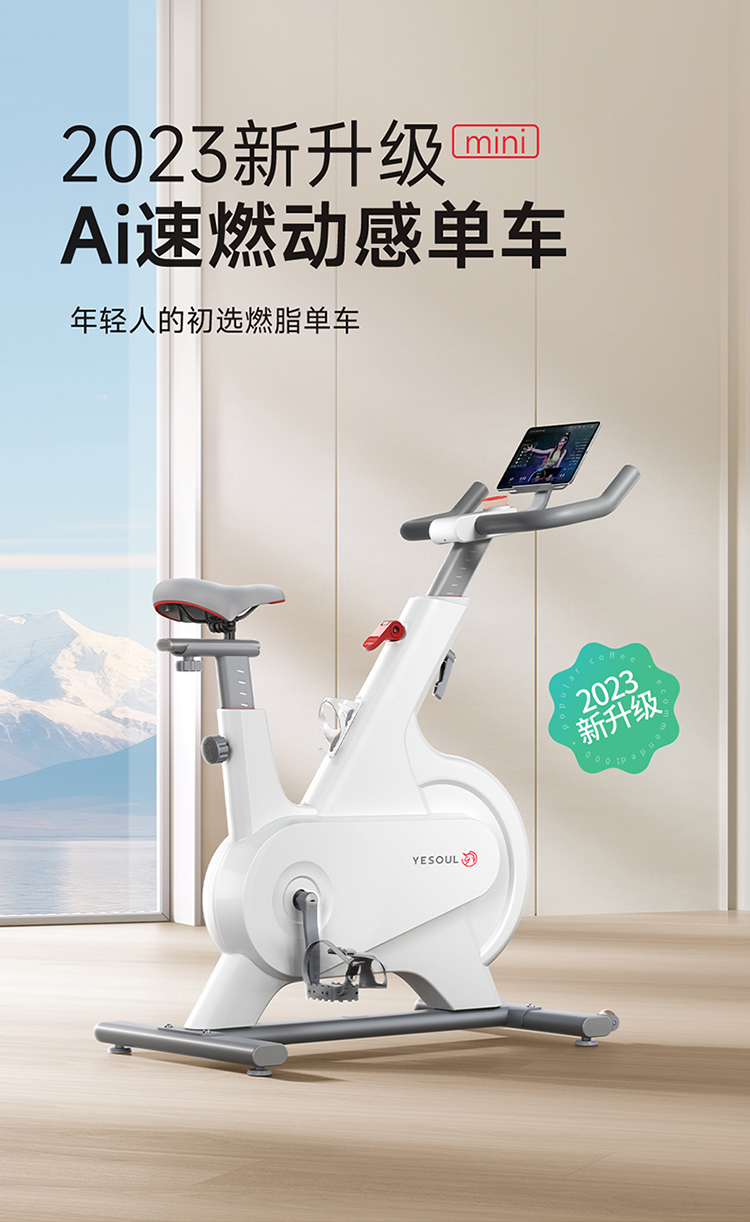 野小兽（YESOUL）智联游戏自发电动感单车家用运动健身车室内减肥器材静音M1 【智联游戏竞技M1P】丨标准版丨速燃环