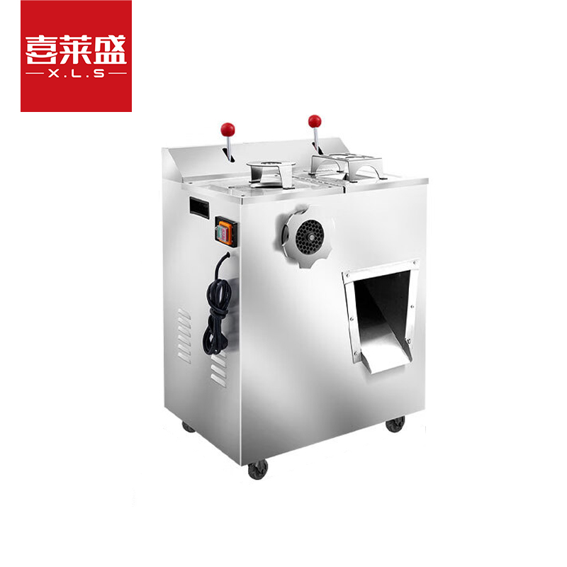 喜莱盛绞肉机商用切片机多功能立式切肉机 全自动大功率不锈钢切片切丝切丁机切肉机双切工程款JQ-G2
