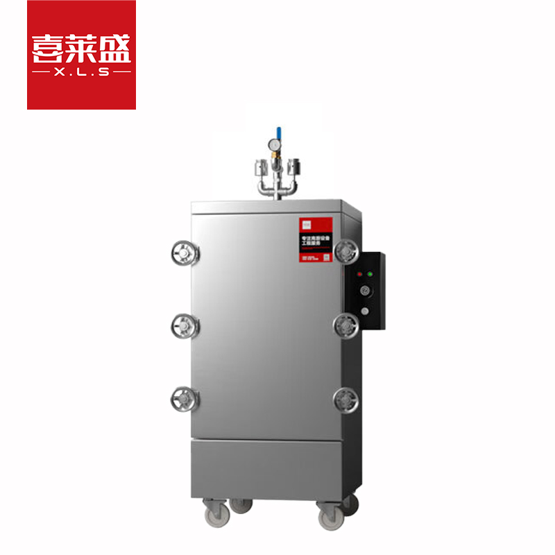 喜莱盛蒸饭柜4000米高原款全自动商用电热蒸饭车6盘食堂大容量蒸饭箱RM-GY-6