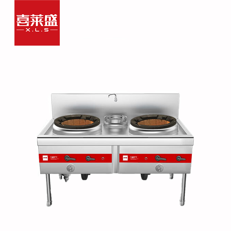 喜莱盛商用燃气灶台广式天然气猛火灶带熄火保护 食堂液化气灶面板1mm厚耐火砖炉膛工程款