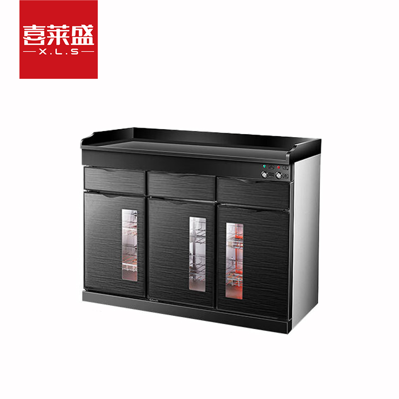 喜莱盛商用茶水消毒柜大理石台面消毒柜多功能餐边柜三门带抽屉