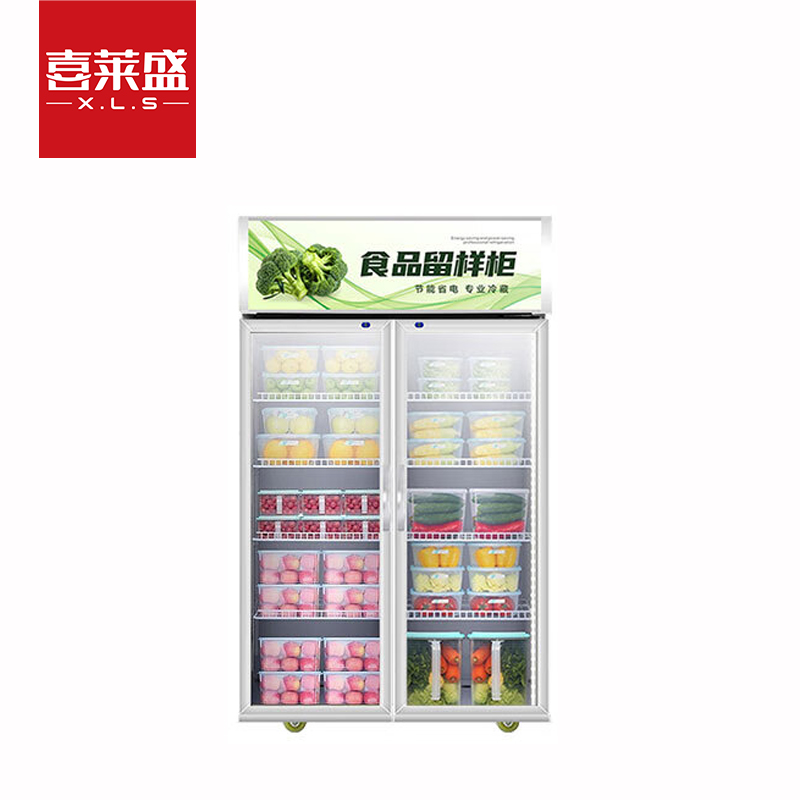 喜莱盛食品留样柜商用展示柜冷藏食堂保鲜柜酒店客房办公室幼儿迷你小冰箱680L
