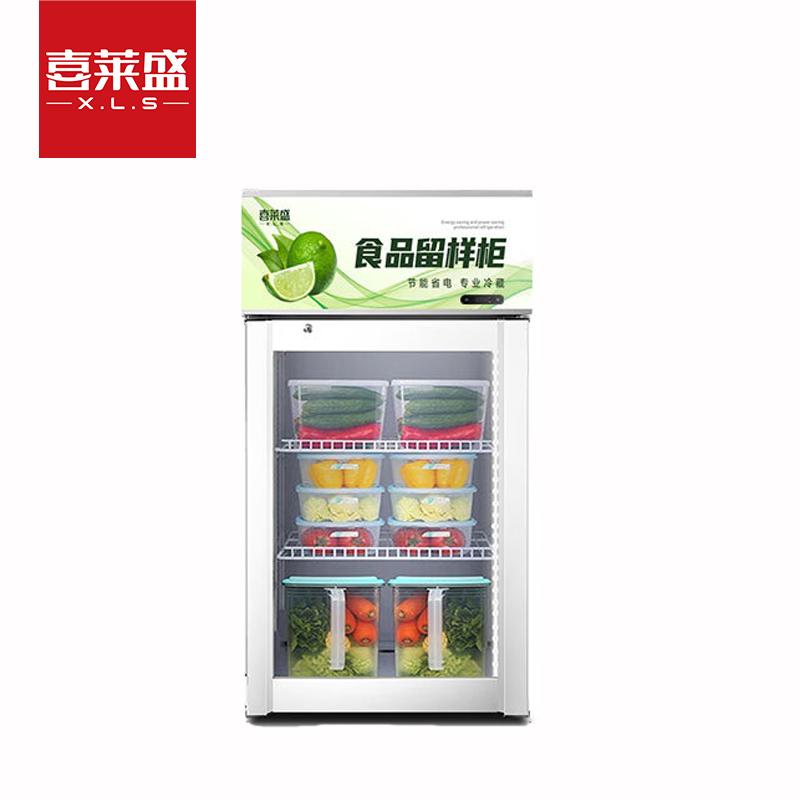 喜莱盛食品留样柜冷藏展示柜微电脑调温学校幼儿园公司食堂用水果蔬菜留样保鲜展示柜冷藏带锁