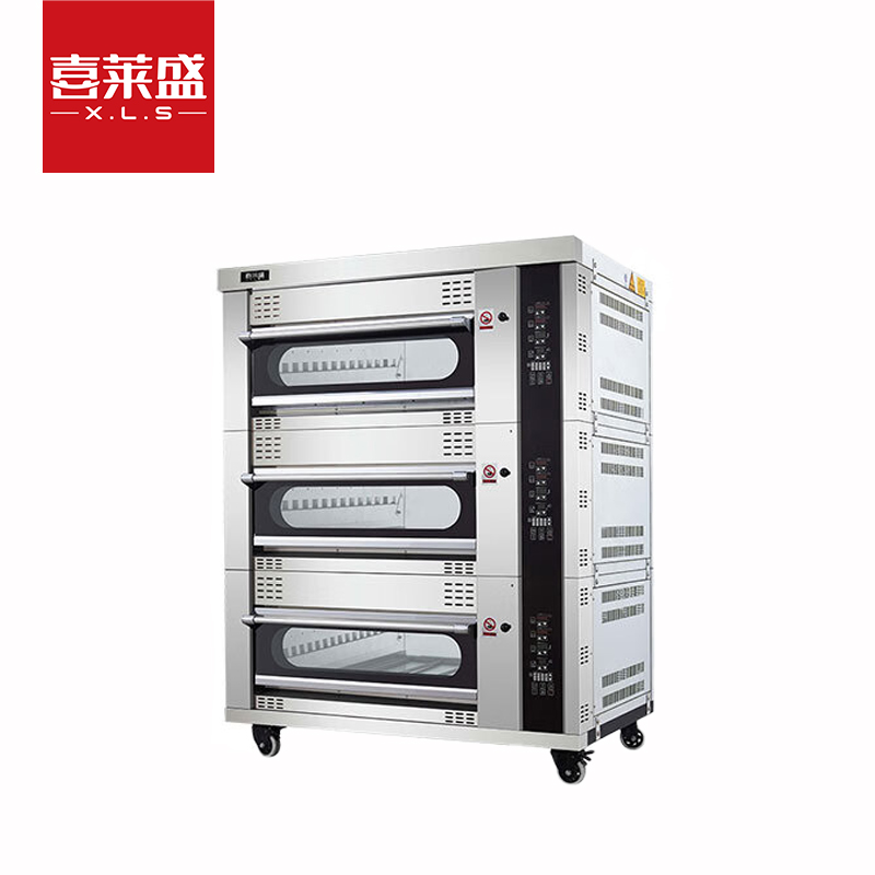 喜莱盛电烤箱商用三层六盘型专业烤炉蛋糕面包软包欧包烘炉蒸汽工程款