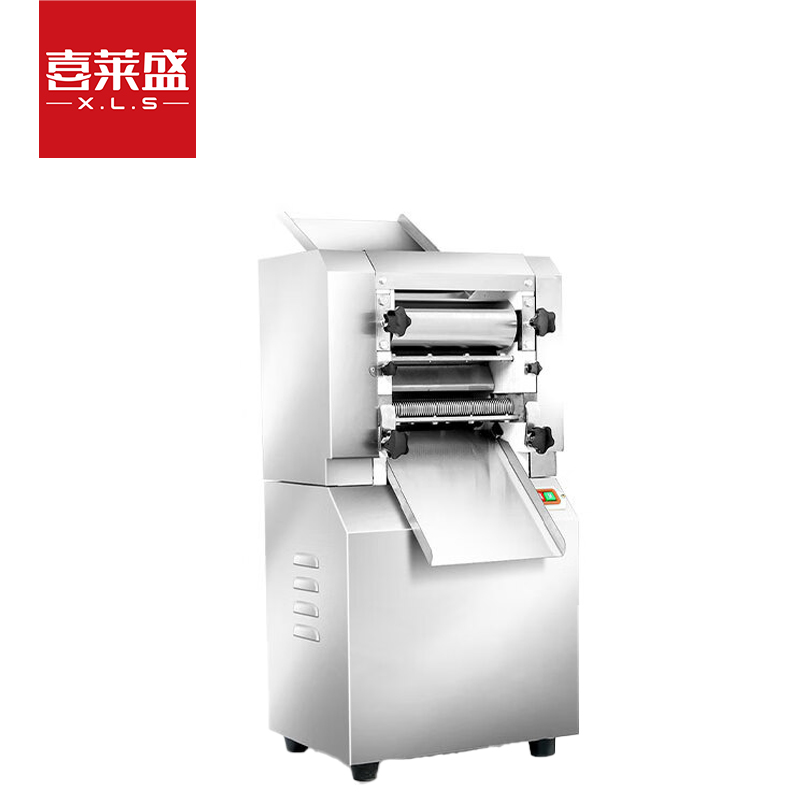 喜莱盛压面机商用面条机25Kg/h产量全自动擀面皮机304不锈钢面棍校企食堂立式饺子一体机