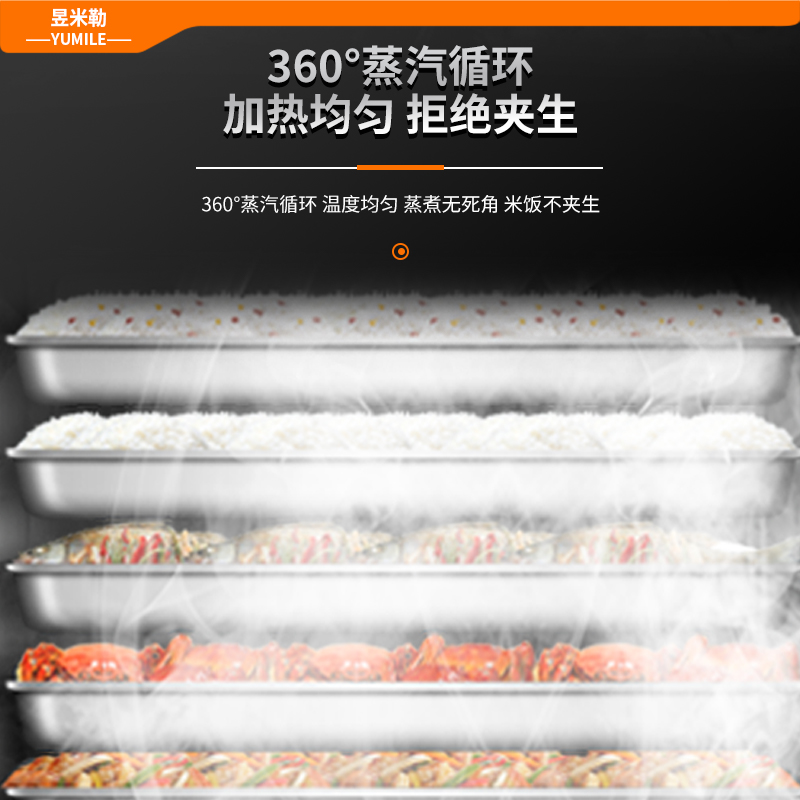 昱米勒 YML-DZG-8GYZC商用豪华型高原电汽两用单门8盘380V蒸饭柜（台）