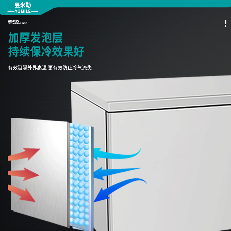 昱米勒 YML-LCGZT-1.8ZC直冷纯铜管冷藏工作台1.8米（台）