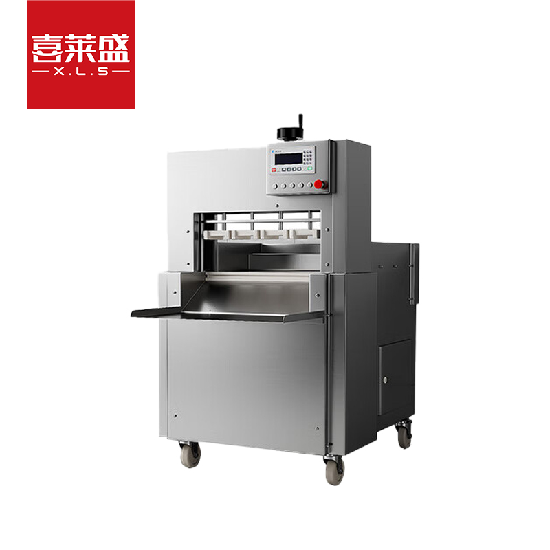 喜莱盛切片机商用羊肉卷肥牛切肉片机智能数控后厨冻肉片肥牛切片机刨肉机两卷型