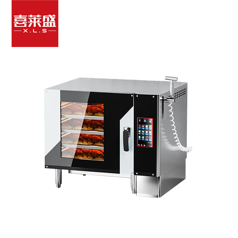 喜莱盛商用烤箱万能蒸烤箱风炉一体机带自动清洗 商用电烤箱烤鸭炉烧腊披萨炉四层