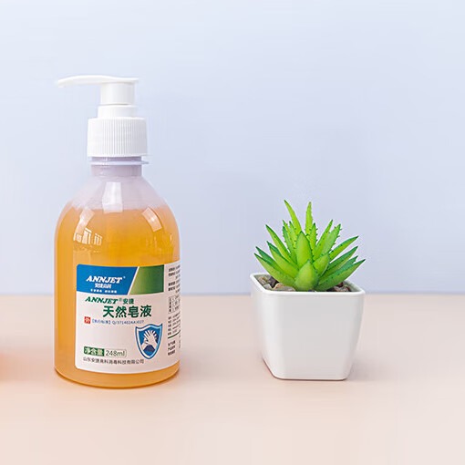 安捷高科（ANNJET）天然皂液家用泡沫细腻护肤型洗手液 248ml*1瓶