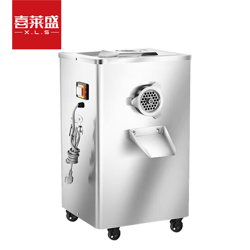 喜莱盛商用切片机绞肉机电动不锈钢大功率绞馅搅肉灌肠机大型碎肉打肉料理机