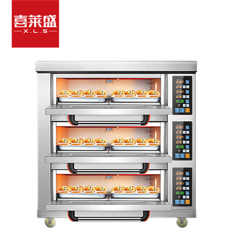 喜莱盛商用烤箱大型烘焙电烤箱 烤披萨面包月饼烤地瓜大容量烤箱精准温控三层六盘 