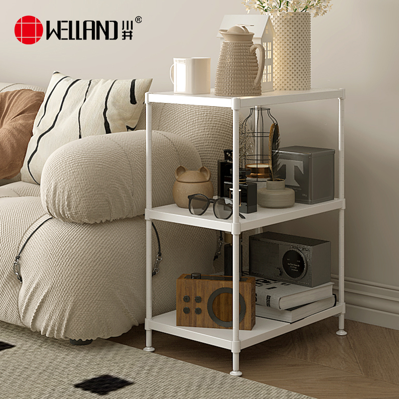 川井（WELLAND）置物架厨房落地储物架卧室客厅收纳层架书房休闲小书架橱柜边茶几450*300*600mm
