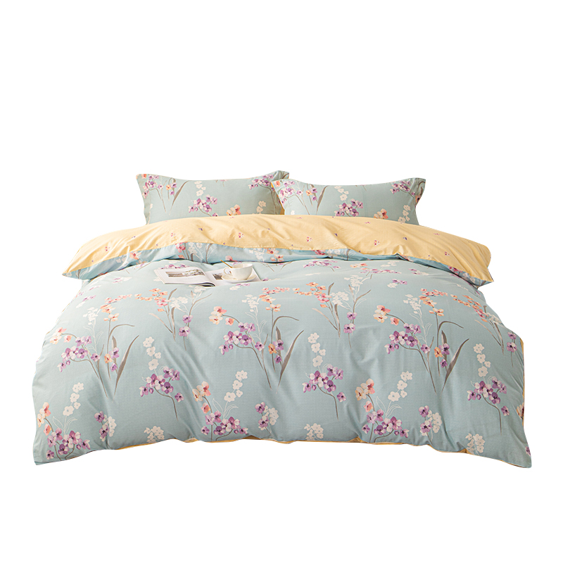 多喜爱/Dohia100%棉（全棉）纱布材料简约四件套 栖兰香203*229cm