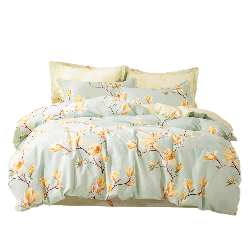 多喜爱/Dohia100%棉（全棉）纱布材料四件套 雪玉知春203*229cm