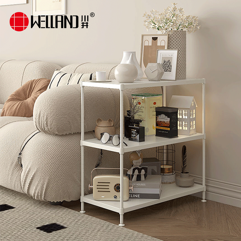 川井（WELLAND）厨房置物架落地三层收纳层架卧室客厅沙发边杂物收纳架子600*300*600mm
