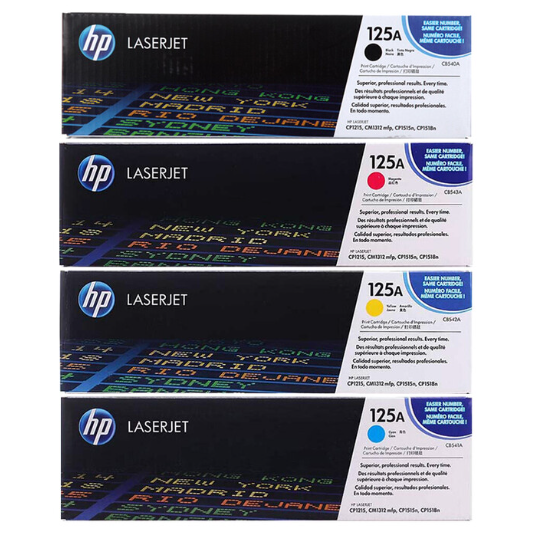 惠普hp原装125a硒鼓四色一套