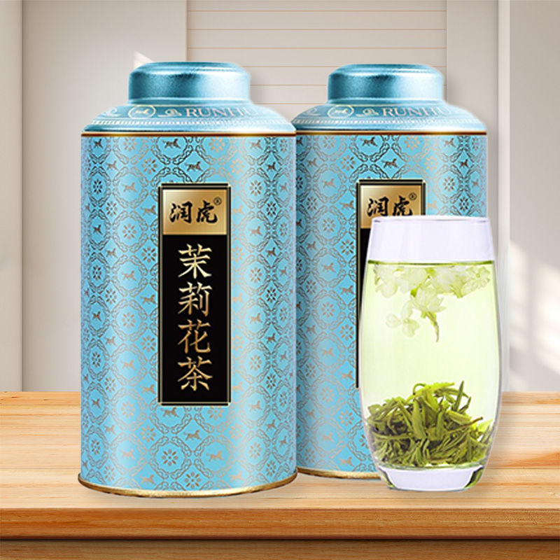 [润虎] 茶叶 500g 250g 一级 茉莉花茶 250g/罐，2罐/组 1组