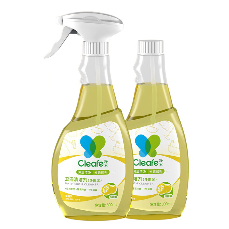 [净安] 洁厕剂 500ml*2瓶 果香型 500ml/瓶，2瓶/组 1组